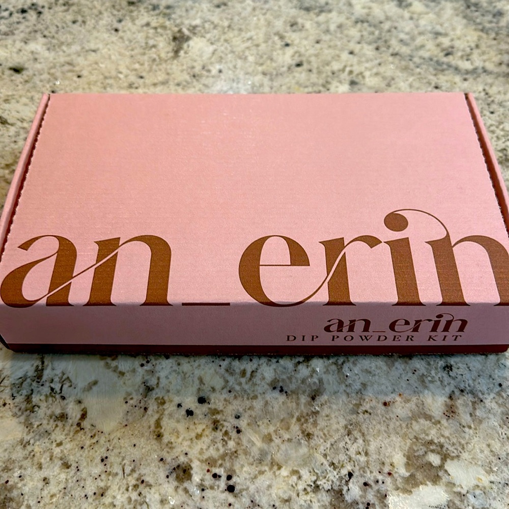 an_erin Dip Powder Long Lasting Non Toxic Nail Kit Color "Under Construction"